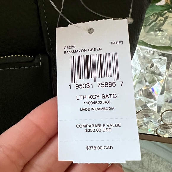 Coach Kacey Satchel Crossbody Bag Amazon Green - Picture 12 of 12